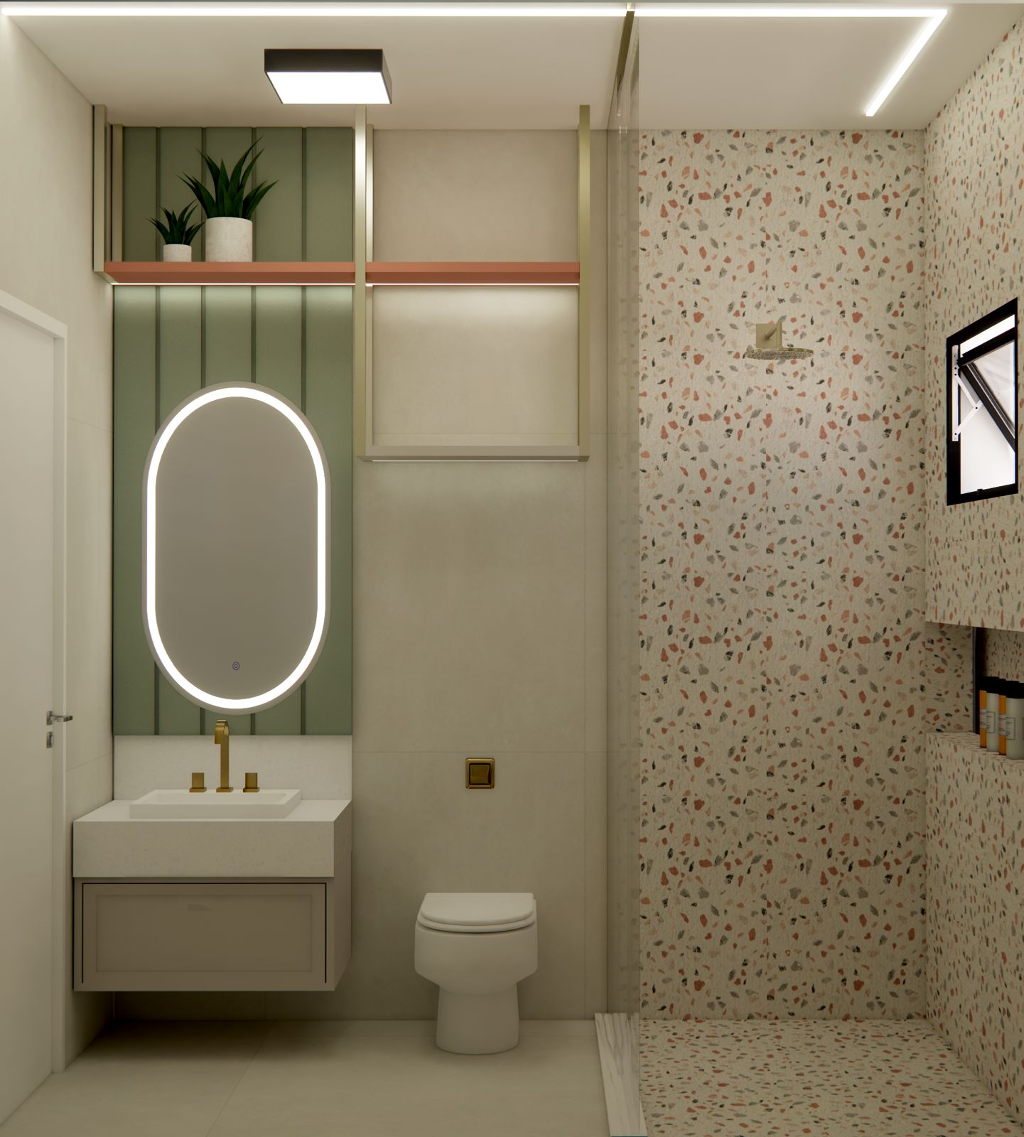 Residência em Espírito Santo do Turvo — render de ambiente interno